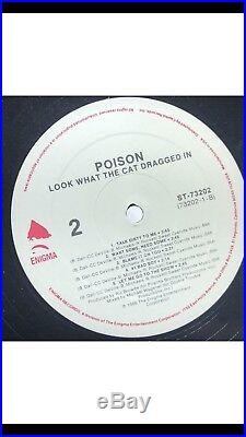 1986 VINYL RECORD VINTAGE LP album SIGNED Poison Look what cat dragged in auto