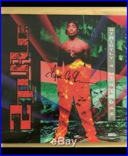2Pac Tupac Shakur Signed Album Cover first press vinyl release Hip Hop Rap RARE