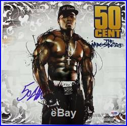 50 Cent The Massacre Signed Album Cover With Vinyl PSA/DNA #Q45773