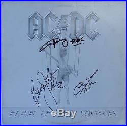 AC/DC (3) Angus Young, Johnson, Williams Signed Album with Vinyl PSA/DNA #Z08473