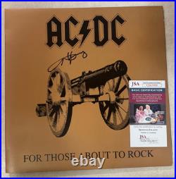 AC/DC ANGUS YOUNG For Those About To Rock Signed 12' Vinyl Record Album JSA