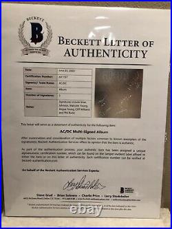AC/DC Back In Black Framed Album LP Vinyl All 5 Rudd Signed Autographed BAS LOA