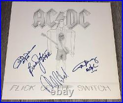 AC/DC SIGNED FLICK OF THE SWITCH VINYL ALBUM ANGUS YOUNG +3 with BECKETT BAS LOA