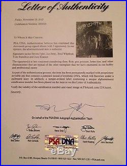 Aerosmith Band Signed Vinyl Record Album Psa/dna Coa Full Letter Of Authenticity