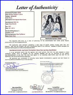 AEROSMITH Full Band STUNNING Signed Draw The Line Album LP Vinyl JSA LOA #Y03582