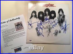 ANGEL Group BAND Signed SINFUL Vinyl Album PSA DNA LETTER By ALL 5 Punky Meadows