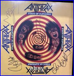 ANTHRAX STATE OF EUPHORIA SIGNED VINYL x2! (Record Album)