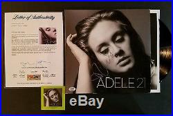 Authentic Adele Adkins Signed Autographed 21 Vinyl Record Album Psa/dna Loa Coa