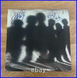 AVERAGE WHITE BAND signed vinyl album SOUL SEARCHING HAMISH, ONNIE & ALAN