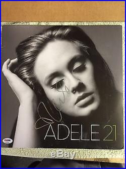 Adele 21 auto autographed LP Vinyl Album PSA COA with letter of Authenticity