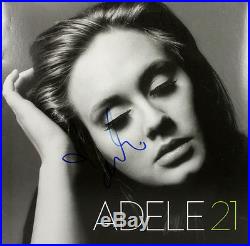 Adele Authentic Signed 21 Album Cover with Vinyl Autographed BAS #A02104