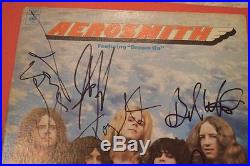 Aerosmith Complete Band Signed Dream On Vinyl Lp Record Album Flawless