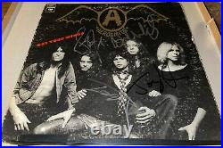 Aerosmith Complete Group Signed Get Your Wings Album Cover Vinyl COA SteveTyler