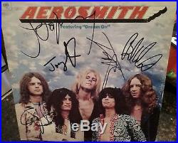 Aerosmith FULL Band Signed Self Titled Album LP Vinyl JSA LOA