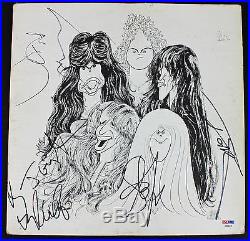 Aerosmith (Steven Tyler, Joe Perry +3) Signed Album Cover With Vinyl PSA #AB04439