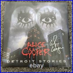 Alice Cooper Signed Detroit Stories Lp Vinyl Album Record Proof Autographed