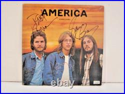 America-signed 2x- Homecoming 1972 Lp Vinyl-2nd Album-authenticated+hologram