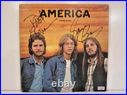 America-signed 2x- Homecoming 1972 Lp Vinyl-2nd Album-authenticated+hologram