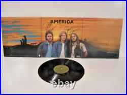 America-signed 2x- Homecoming 1972 Lp Vinyl-2nd Album-authenticated+hologram
