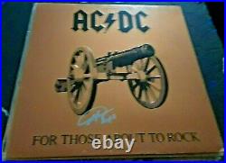 Angus Young Acdc Rock Icon Guitar God Signed For Those About To Rock Album Vinyl