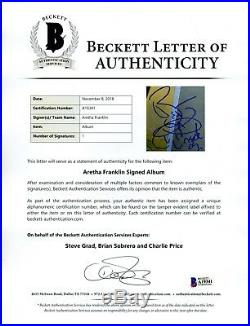Aretha Franklin Signed Aretha's Gold Lp Album Vinyl Queen Of Soul Bas Becket