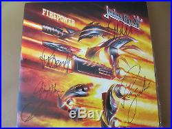 Autographed Judas Priest Firepower Signed Album Cover by all 5 member 2 X Vinyl