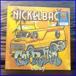 Autographed Nickelback SIGNED Vinyl Album Get Rolling LIMITED ORANGE VINYL Rare