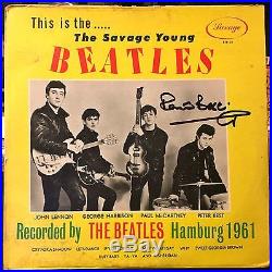 BEATLES Autographed Signed SAVAGE YOUNG BEATLES Pete Best Vinyl LP Record Album