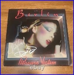 BERLIN signed vinyl album PLEASURE VICTIM TERRI NUNN, JOHN & DAVID