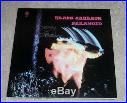 BLACK SABBATH SINGER OZZY OSBOURNE SIGNED PARANOID ALBUM VINYL COVER LP WithCOA