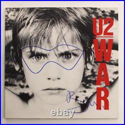 BONO U2 SIGNED AUTOGRAPH ALBUM VINYL RECORD With ORGINAL ART SKETCH WAR JSA COA