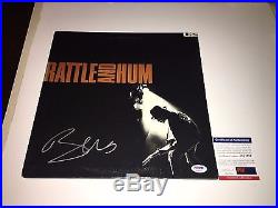BONO U2 signed autographed RATTLE AND HUM ALBUM LP VINYL PAUL HEWSON PSA/DNA COA