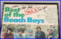 Beach Boys Signed Framed Best Of Vinyl Record Album In Person Palace Theater