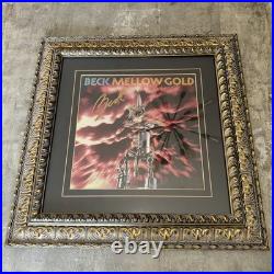 Beck Hansen Signed Vinyl Album BECK Mellow Gold With Proof With Frame