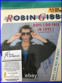 Bee Gees Robin Gibb SIGNED AUTOGRAPHED Vinyl LP Album + COA