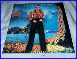 Bernie Taupin Signed Vinyl Album Elton John Caribou With Proof