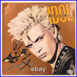 Billy Idol signed Whiplash Smile Vinyl Album Cover LP autograph Beckett BAS