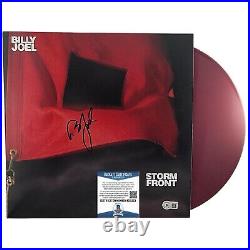 Billy Joel Signed Storm Front Vinyl Record Album Cover Beckett Proof Autograph