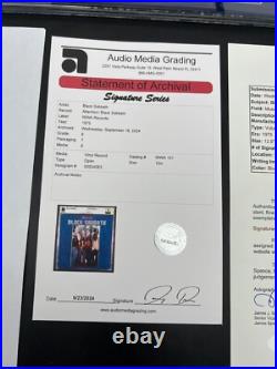 Black Sabbath 2x Signed Autograph Attention Vinyl Album LP AMG Graded 8 JSA LOA