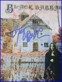 Black Sabbath Self Titled Vinyl Signed By Geezer Butler Album LP Beckett BAS