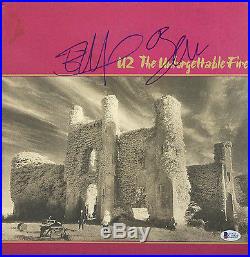 Bono & Edge U2 Signed The Unforgettable Fire Album Cover With Vinyl BAS #C19819