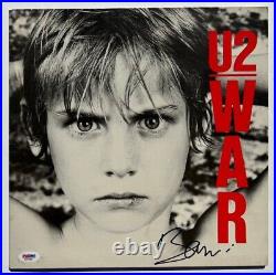 Bono Signed Autographed War Vinyl Album Record Lp U2 Band Joshua Tree Psa/dna