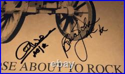 Brian Johnson & Cliff Williams Signed Vinyl Album For Those About To Rock Proof