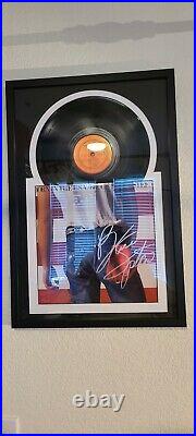 Bruce Springsteen Born In The USA Signed Album Cover With Vinyl Framed C. O. A