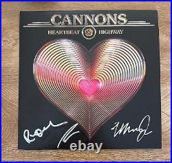 CANNONS signed vinyl album HEARTBEAT HIGHWAY MICHELLE JOY, PAUL & RYAN