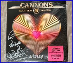 CANNONS signed vinyl album HEARTBEAT HIGHWAY MICHELLE JOY, PAUL & RYAN