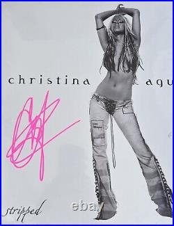 CHRISTINA AGUILERA AUTOGRAPHED VINYL Album Stripped