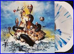 Circa Survive Signed Descensus Blue White Vinyl Record Album Coa Anthony Green
