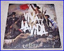 COLDPLAY SINGER CHRIS MARTIN SIGNED'VIVA LA VIDA' ALBUM VINYL COVER WithCOA PROOF