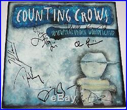 Counting Crows Signed Somewhere Under Wonderland Vinyl Lp Record Album Coa
